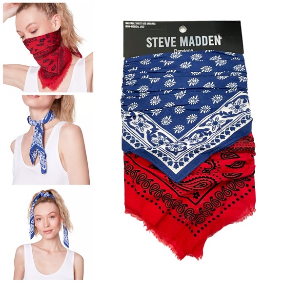 STEVE MADDEN 2-Pk. Printed Cotton Bandanas - Picture 1 of 7